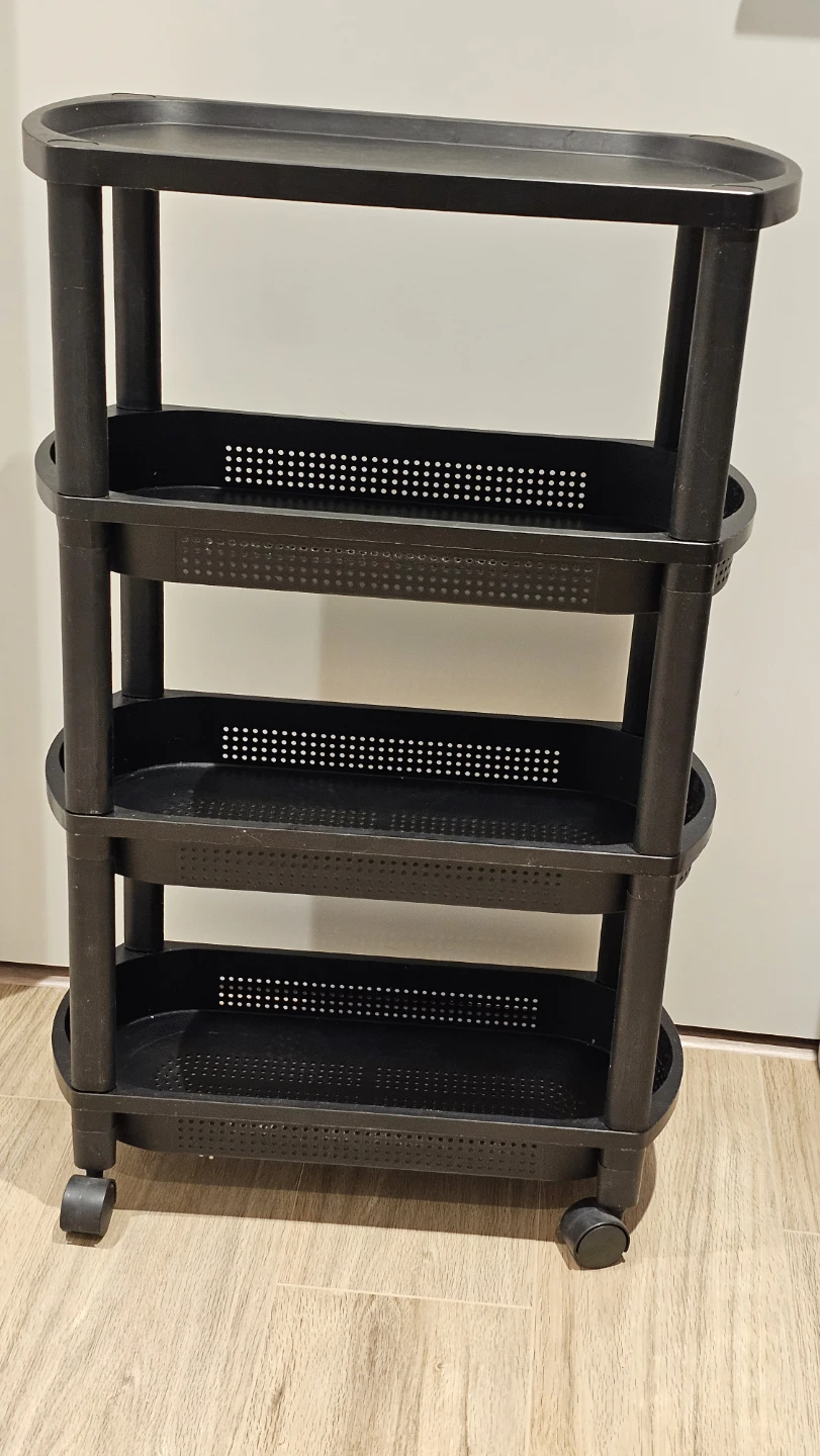Black 4-Tier Rolling Cart - photo 2