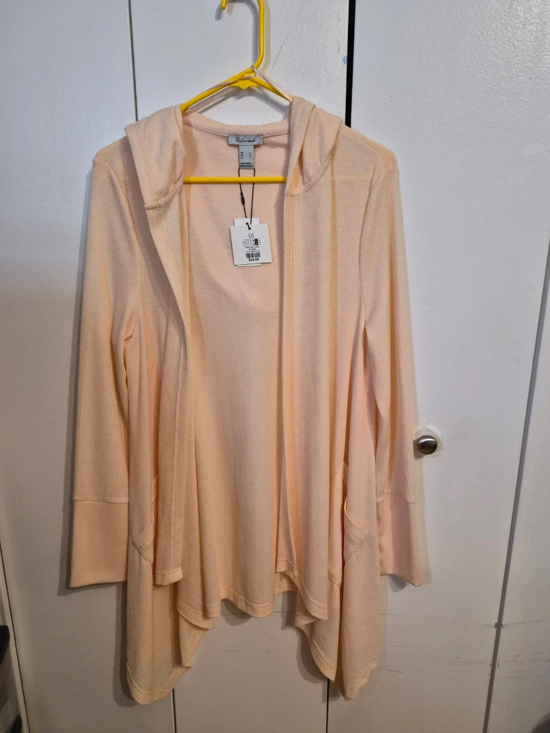 ReVamped Light Peach Cardigan - Size L/G - New