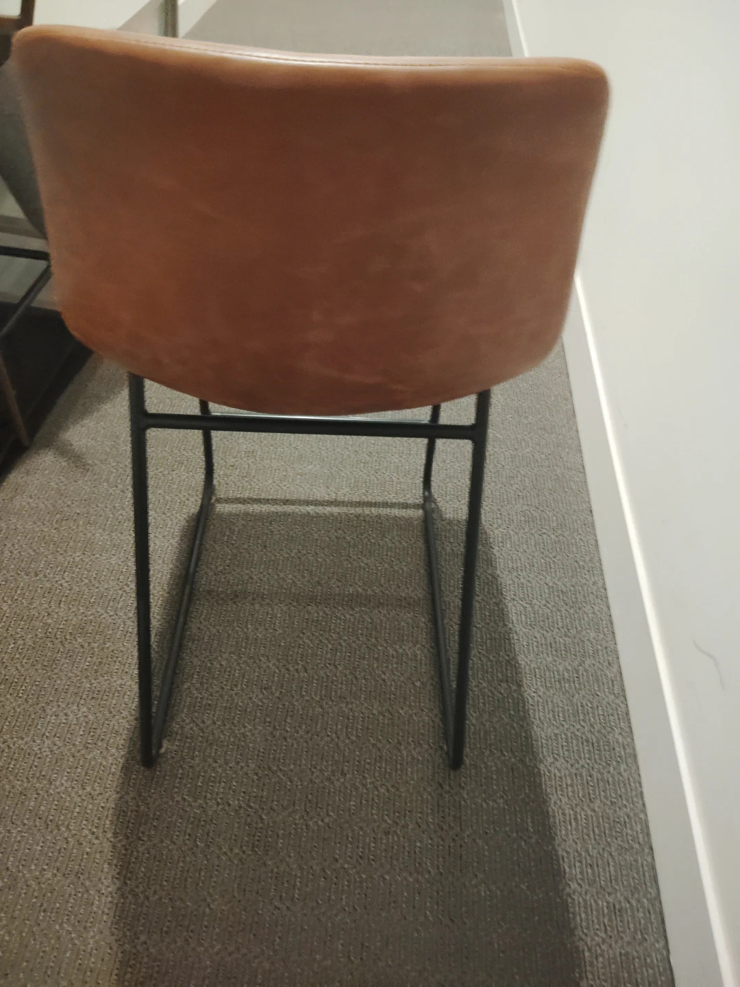 Tan Faux Leather Bar Stool - photo 2