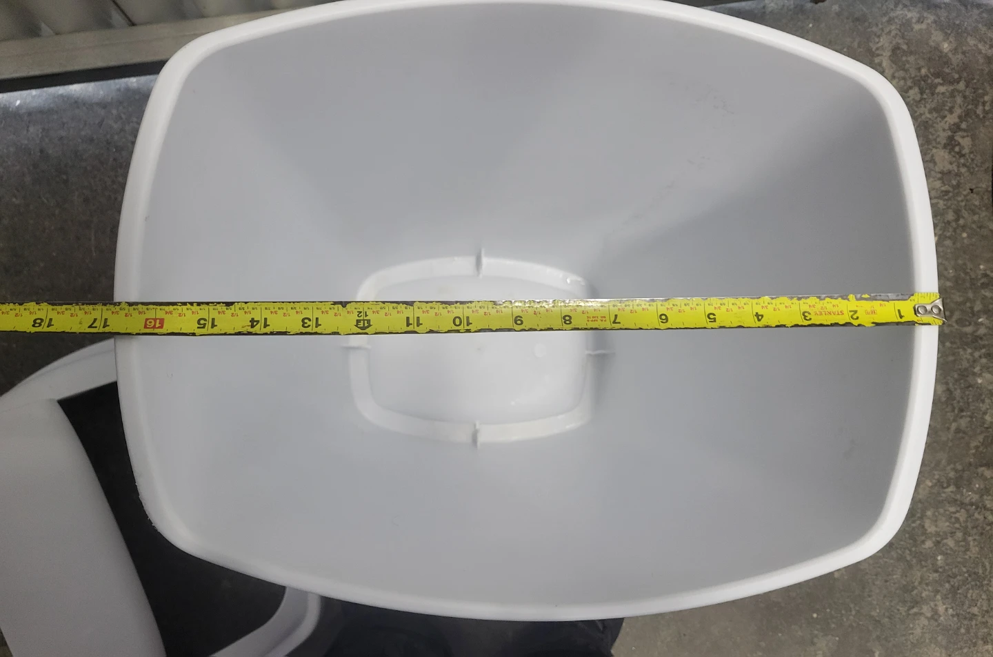 White Touch Top Trash Can - photo 4