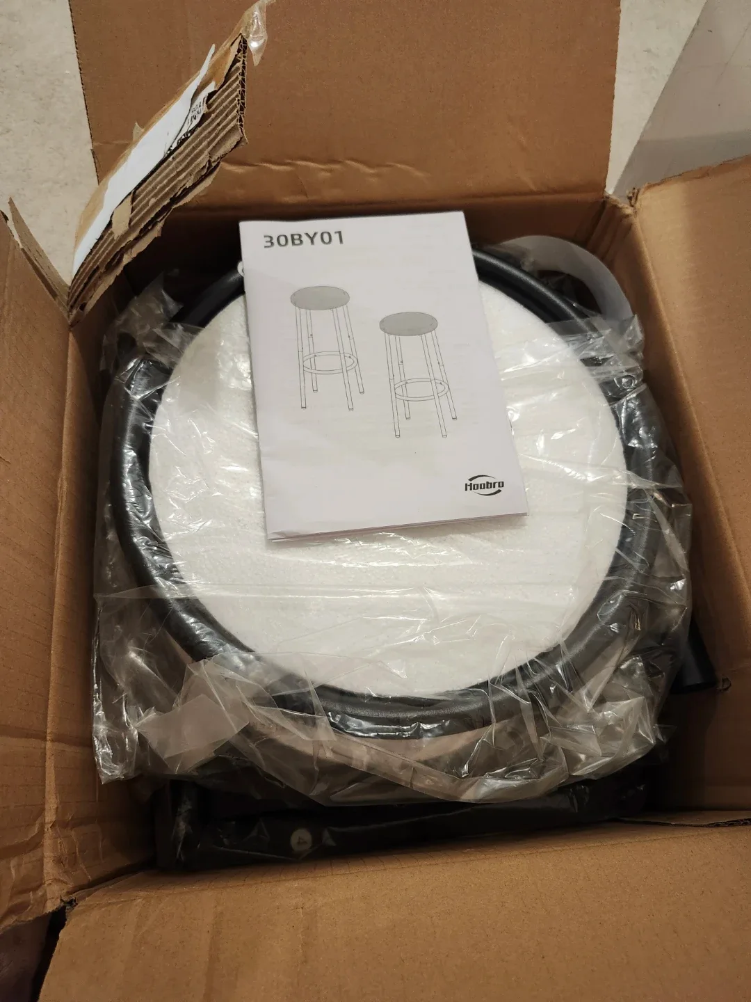 A SET OF 2 HOOBRO Rustic Brown Bar Stool New image indicator(8)