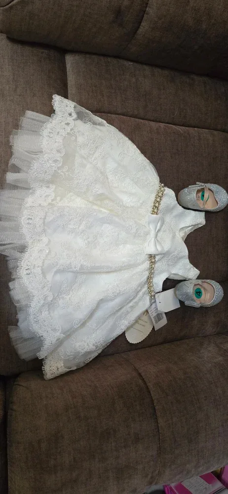 Brand New with tag Elegant Baby Dress & Shoes - Size 4