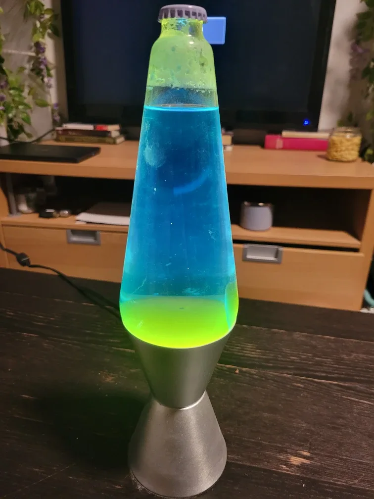 ‼️Move out sale‼️ Lava Lamp - Blue Liquid, Green Wax #Cleanout image indicator(2)