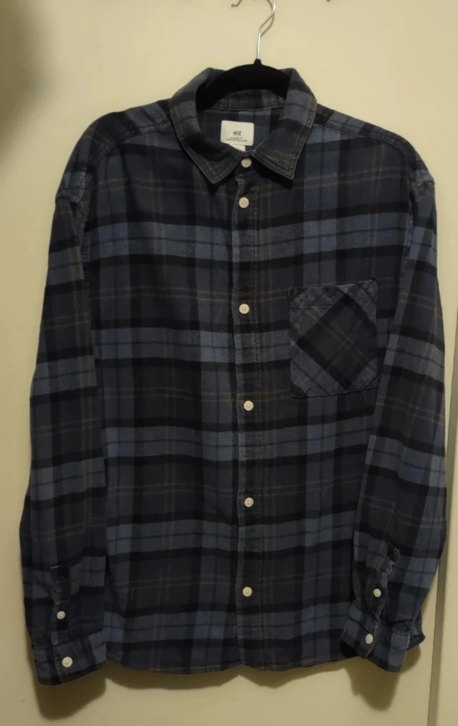 H&M Relaxed Fit Plaid Flannel Shirt - Size M - photo 2