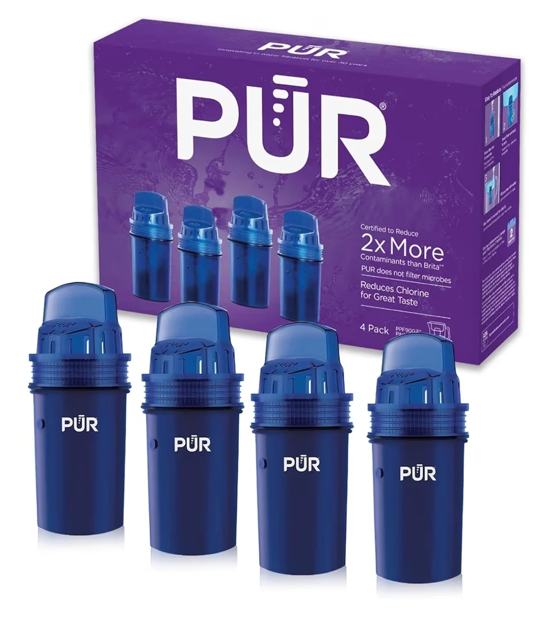 PUR Faster Basic Pitcher Filters 4 Pack - Replacement