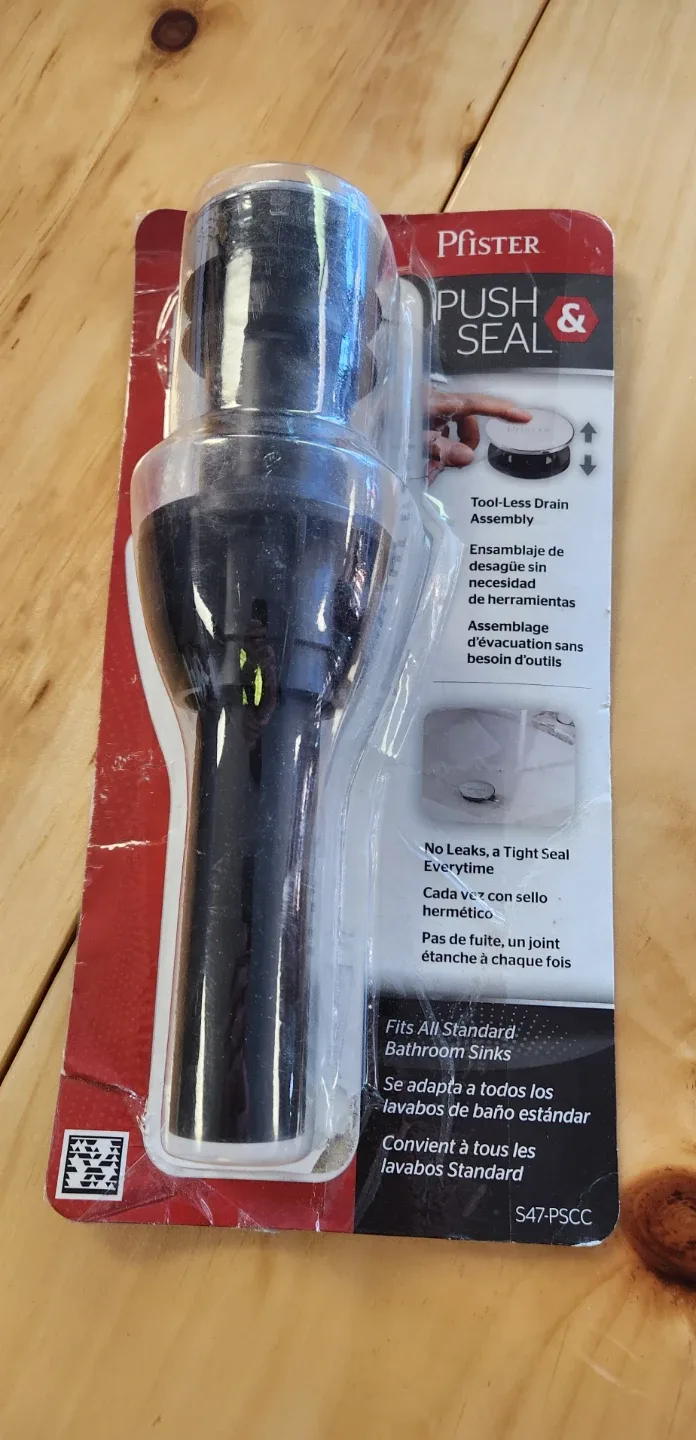 Pfister Push & Seal Tool-less Drain Assembly - New
