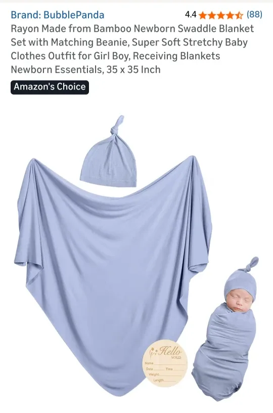 Bubble Panda Newborn Swaddle Blanket Set - NEW