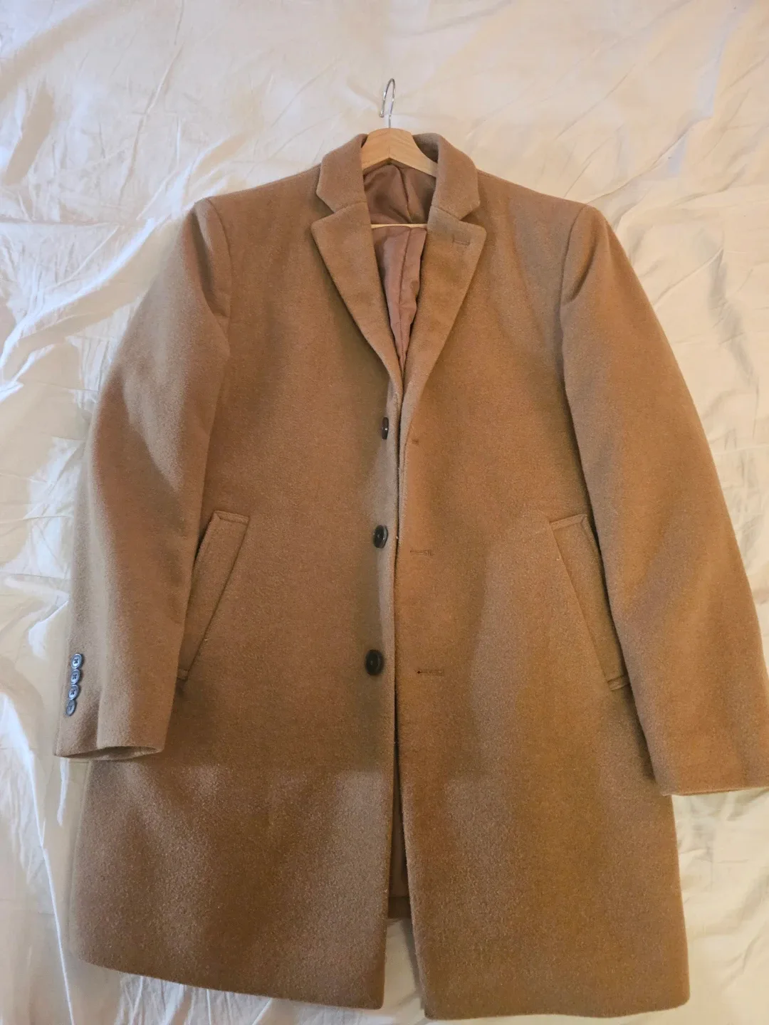 Calvin Klein Slim Fit Camel Coat - Size 42R image indicator(5)
