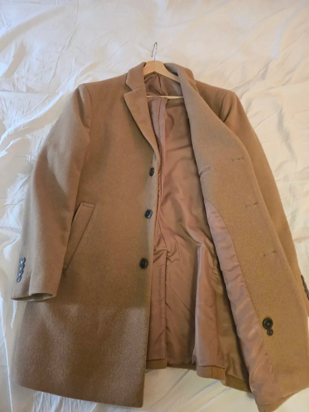 Calvin Klein Slim Fit Camel Coat - Size 42R image indicator(6)