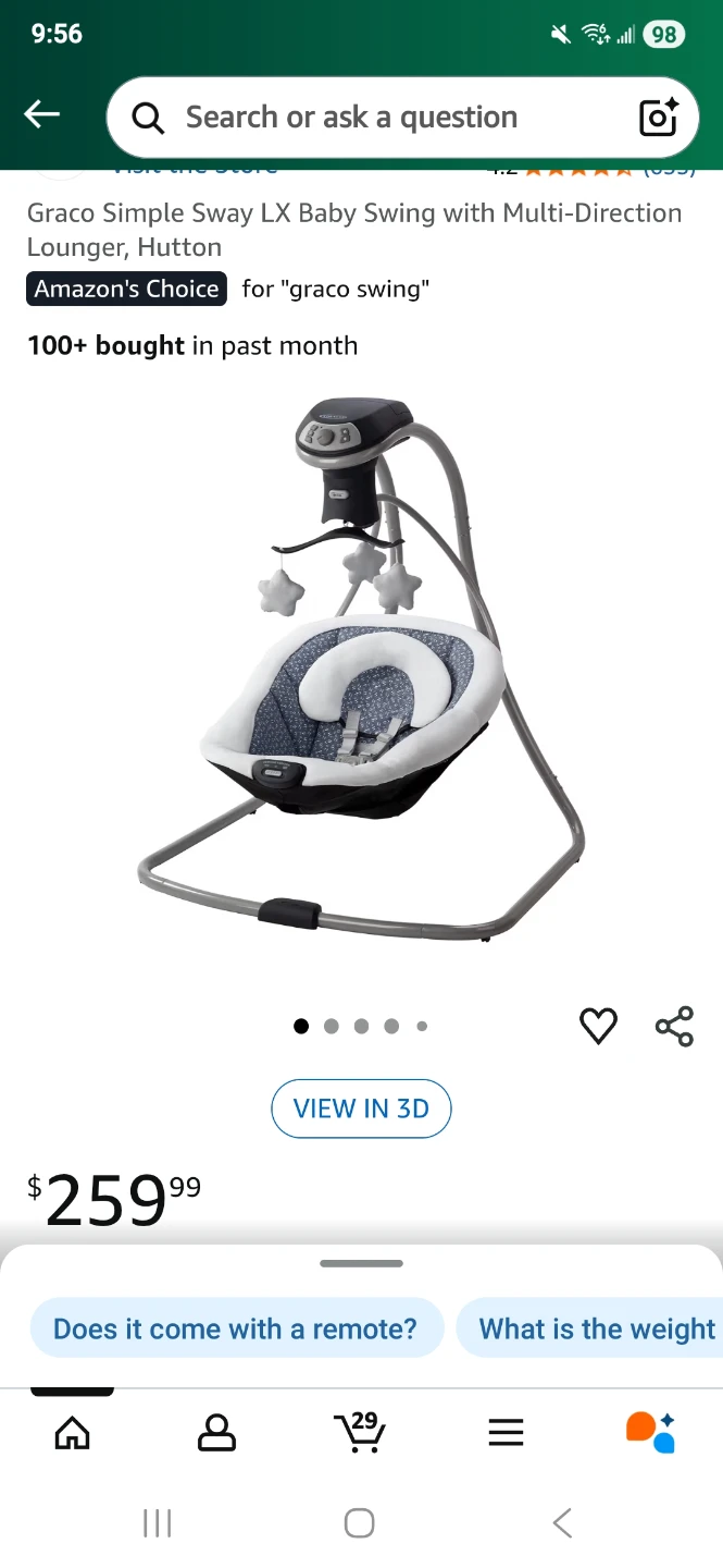 Graco Simple Sway LX Baby Swing - photo 2