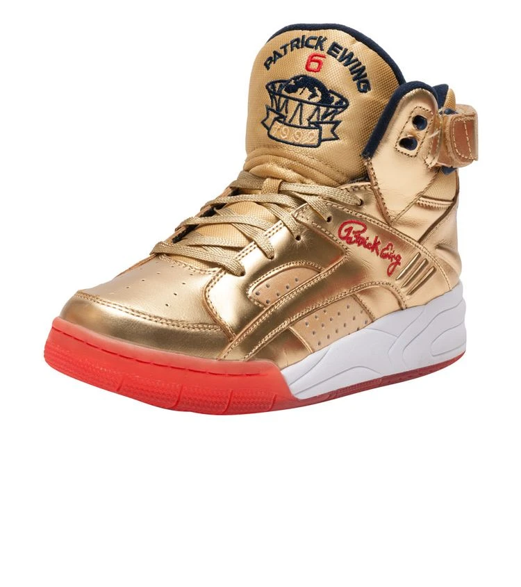 Patrick Ewing 33 Hi Gold/Red Sneakers
