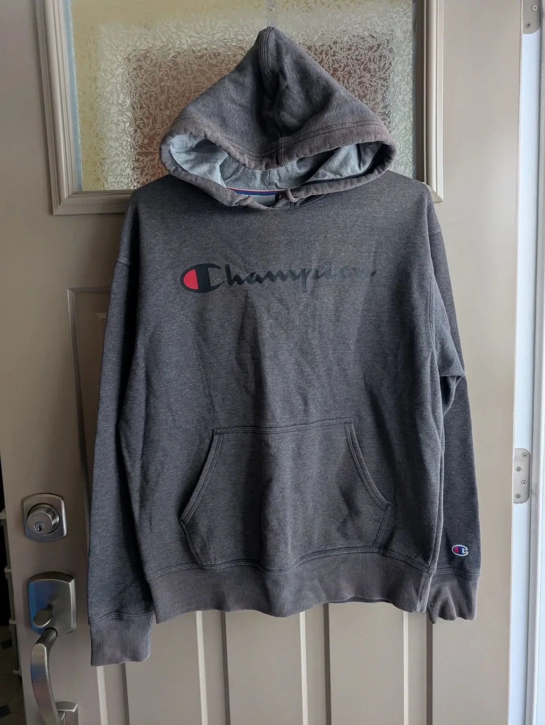 Mens sz med Champion hoodie
