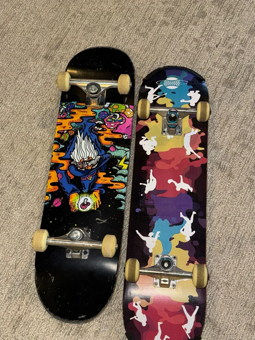 Two Graphic Skateboard Decks