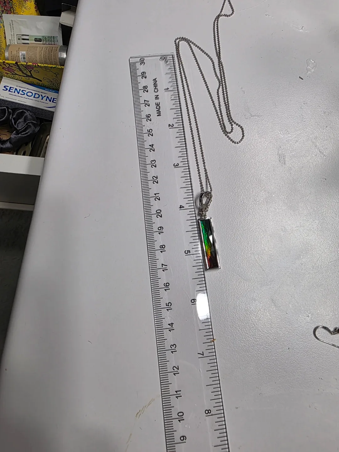 Canadian Ammolite Sterling Silver Necklace & Earrings image indicator(6)