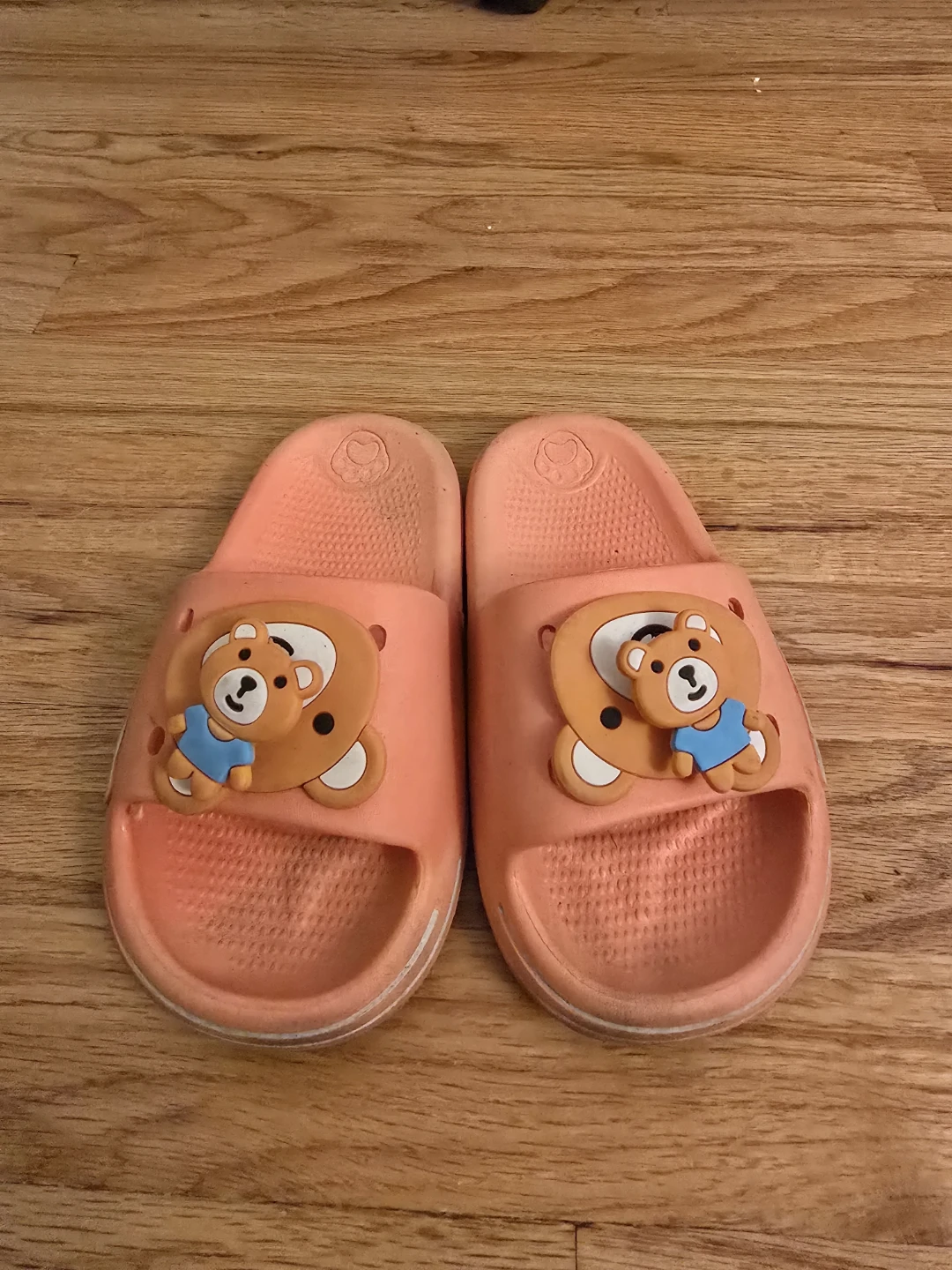 Kids Orange Bear Slides - US Size 13 C (190mm)