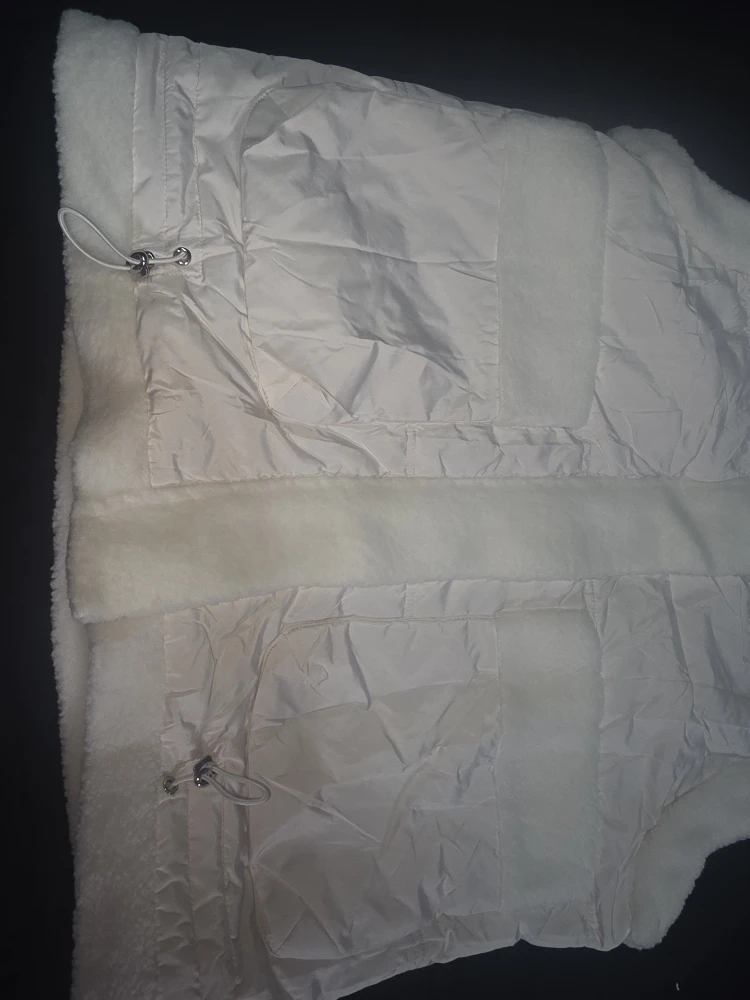 White apricot Padded Vest with Faux Fur Trim size small - photo 5