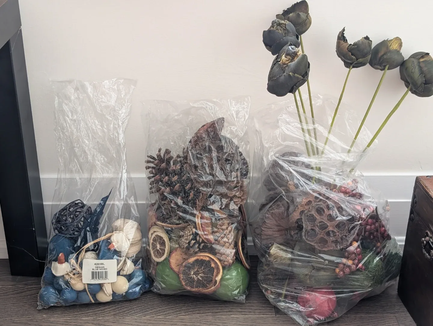 Decorative Bowl Filler, Blue Mixed