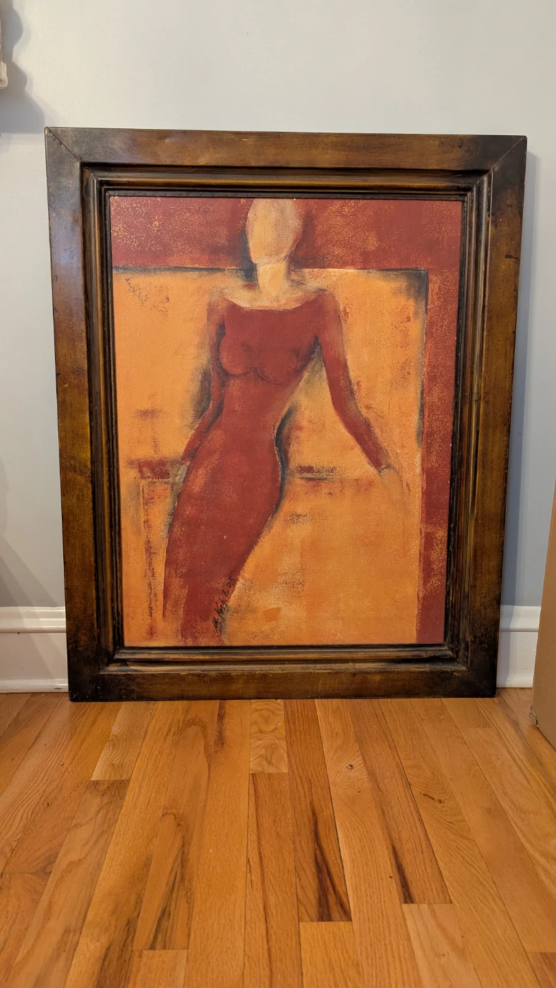 Framed Abstract Art Painting of a Woman - photo 2