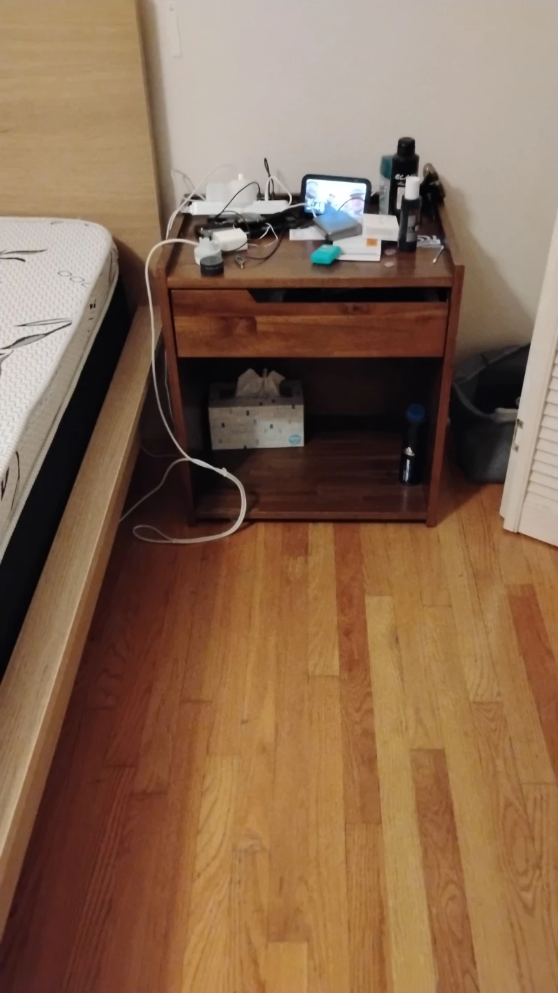 Wooden Nightstand with Drawer
