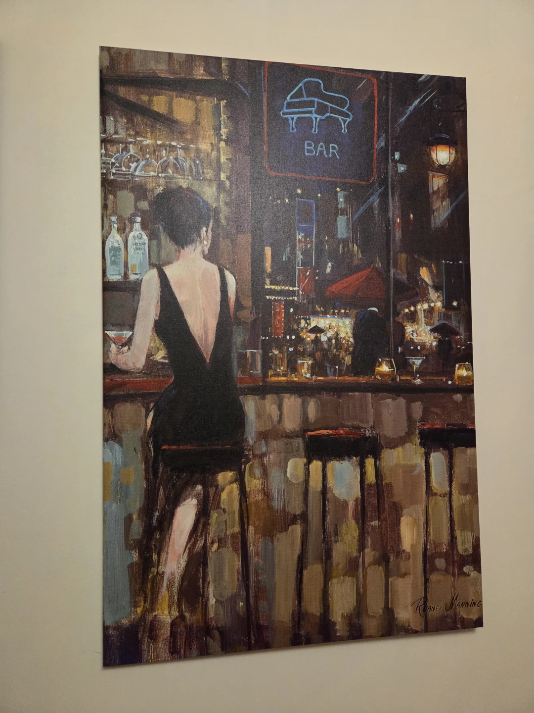 Set of 3 Canvas Paintings - Bar, Jazz, Music, Nightlife - photo 3