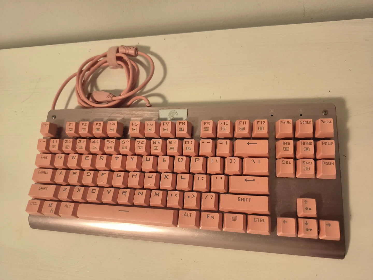 MarsHopper Pink Mechanical Keyboard with LED Backlights