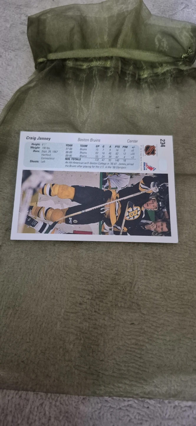 Craig Janney Boston Bruins Hockey Card - photo 2