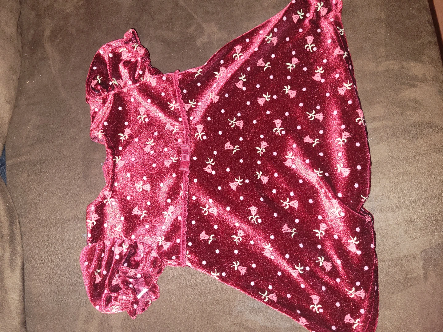 Baby / Doll  Dresses - Red Velvet & Pink/White (2) - photo 2