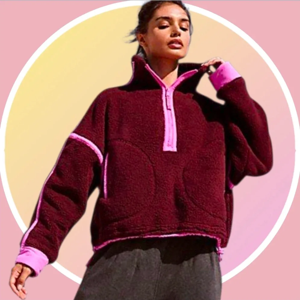 #Cleanout NWT ¼ Zip High Pile Sherpa Pullover w 2 Pockets