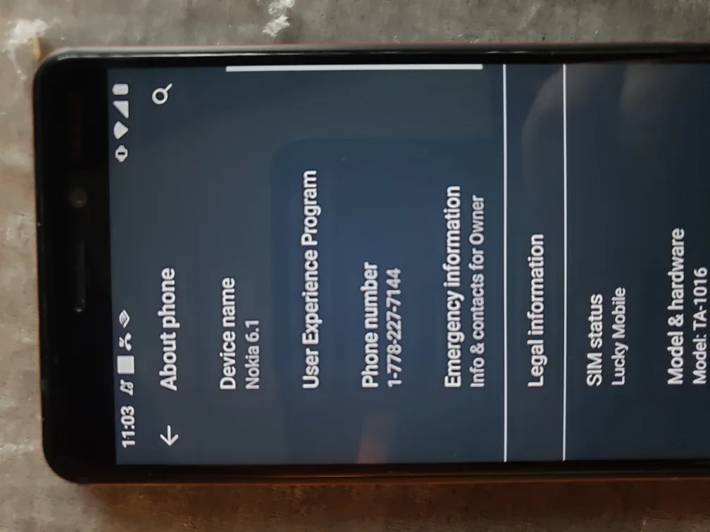 Nokia 6.1 (TA-1016) Smartphone image indicator(4)