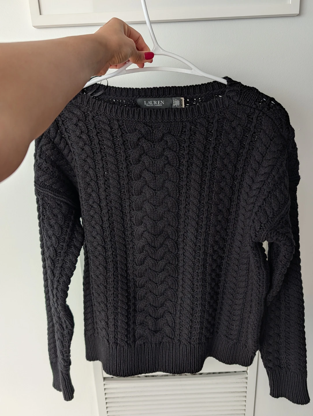 Ralph Lauren Black Cable Knit Sweater - Size S - photo 3