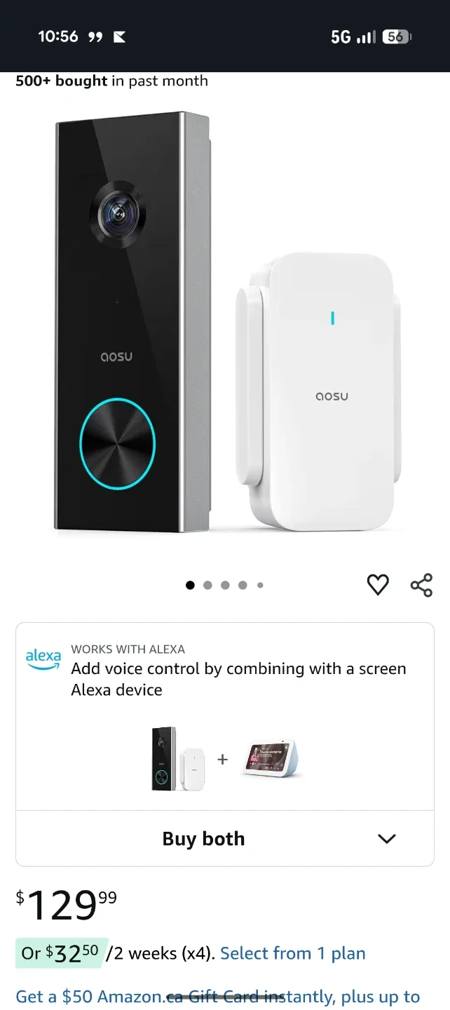 New Aosu Video Doorbell Pro with Wi-Fi HomeBase #Cleanout image indicator(6)