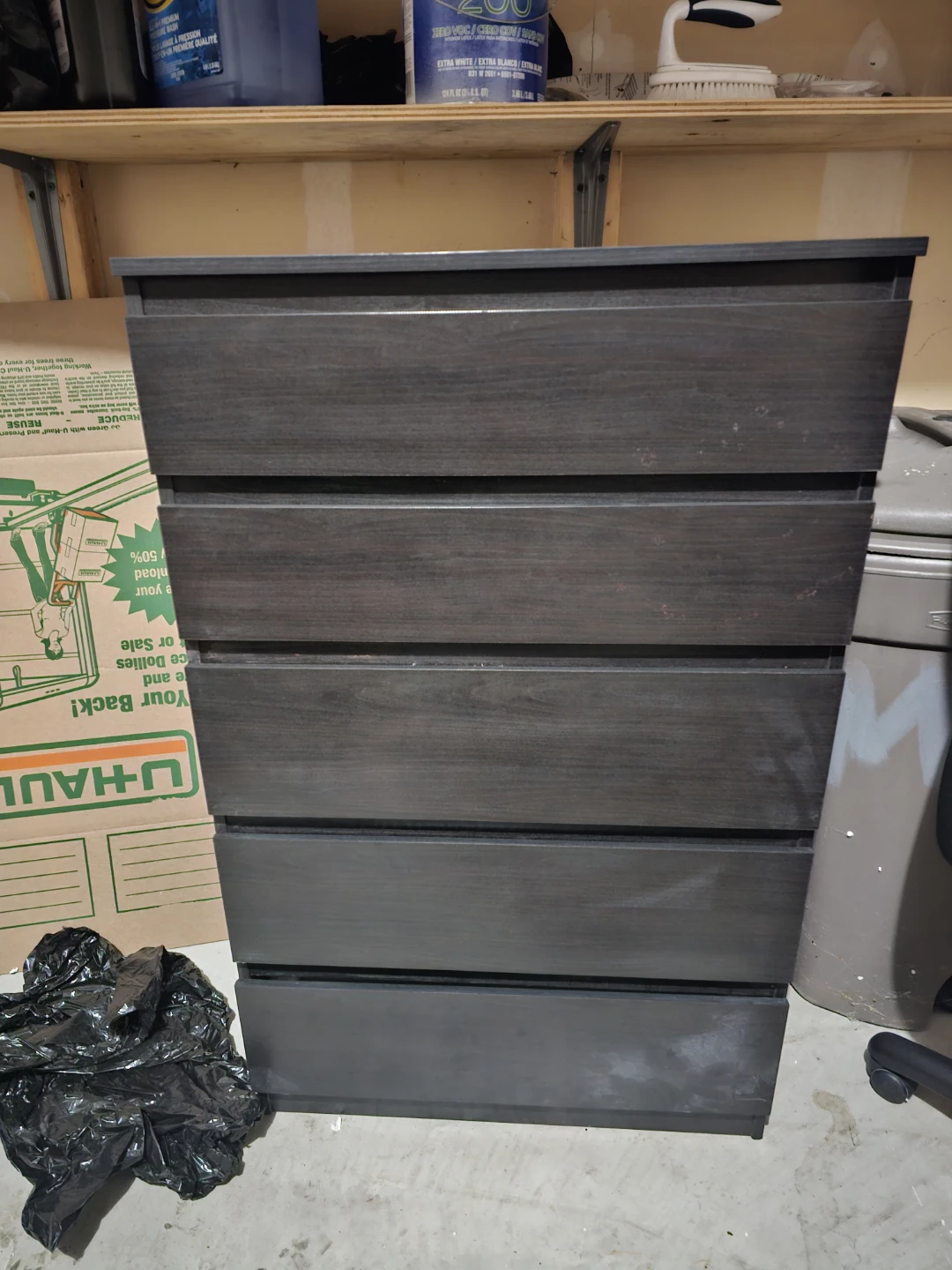 IKEA Malm Black-Brown 6-Drawer Dresser