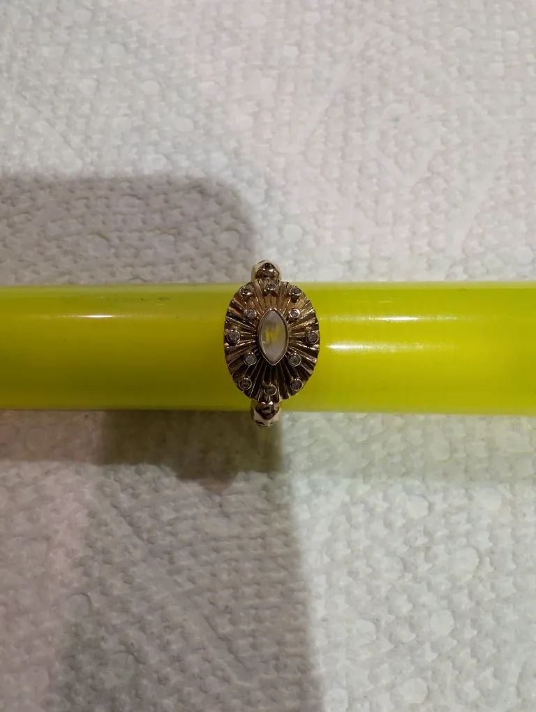 Vintage Style Oracle of Delphi Ring 925 gold plated