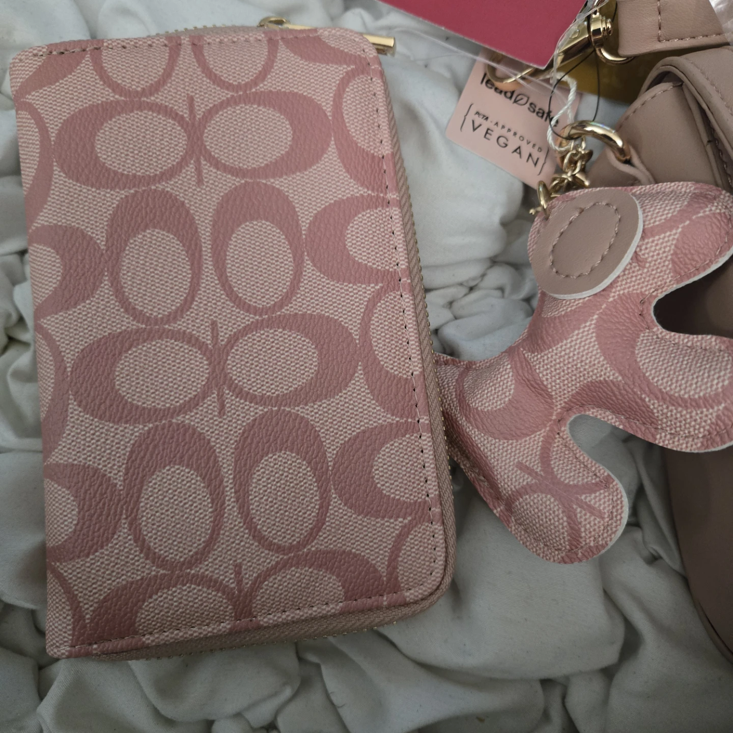 Coach Pink Patterned Handbag with Wallet - photo 2
