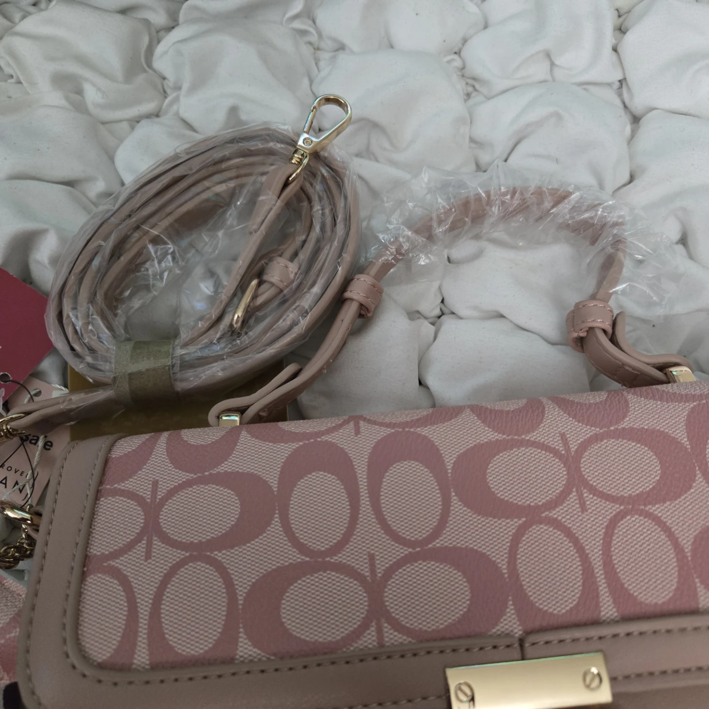 Coach Pink Patterned Handbag with Wallet - photo 3
