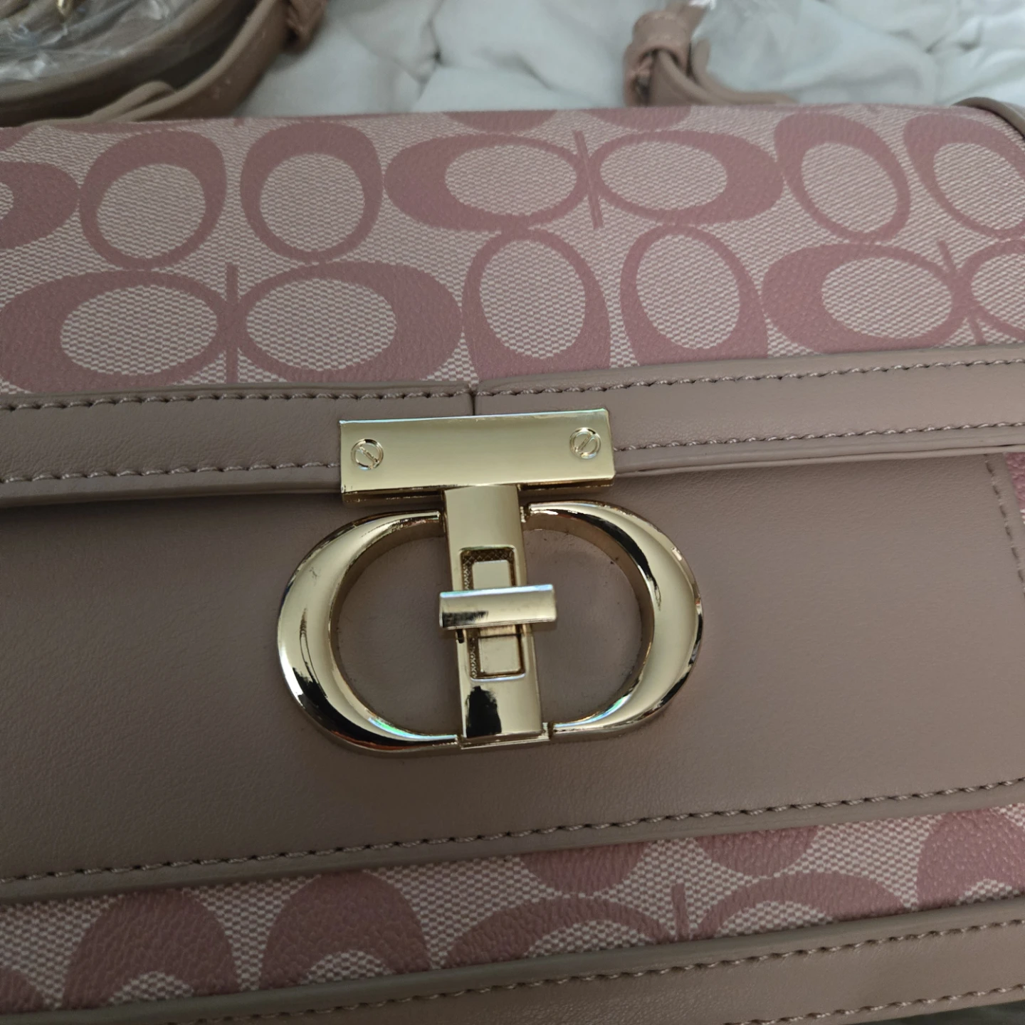 Coach Pink Patterned Handbag with Wallet - photo 4