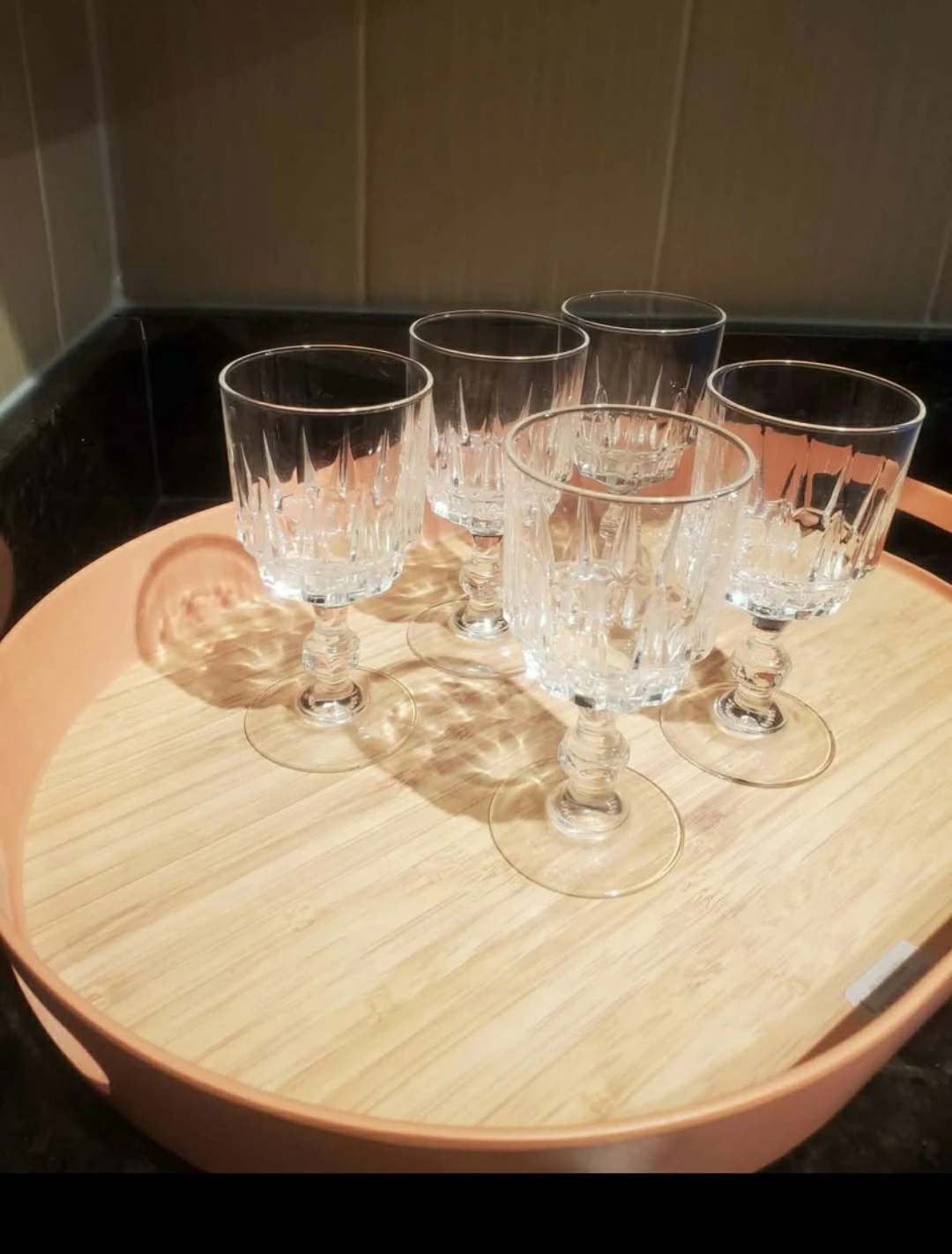 Set of 5 Crystal Wine Glasses - photo 4