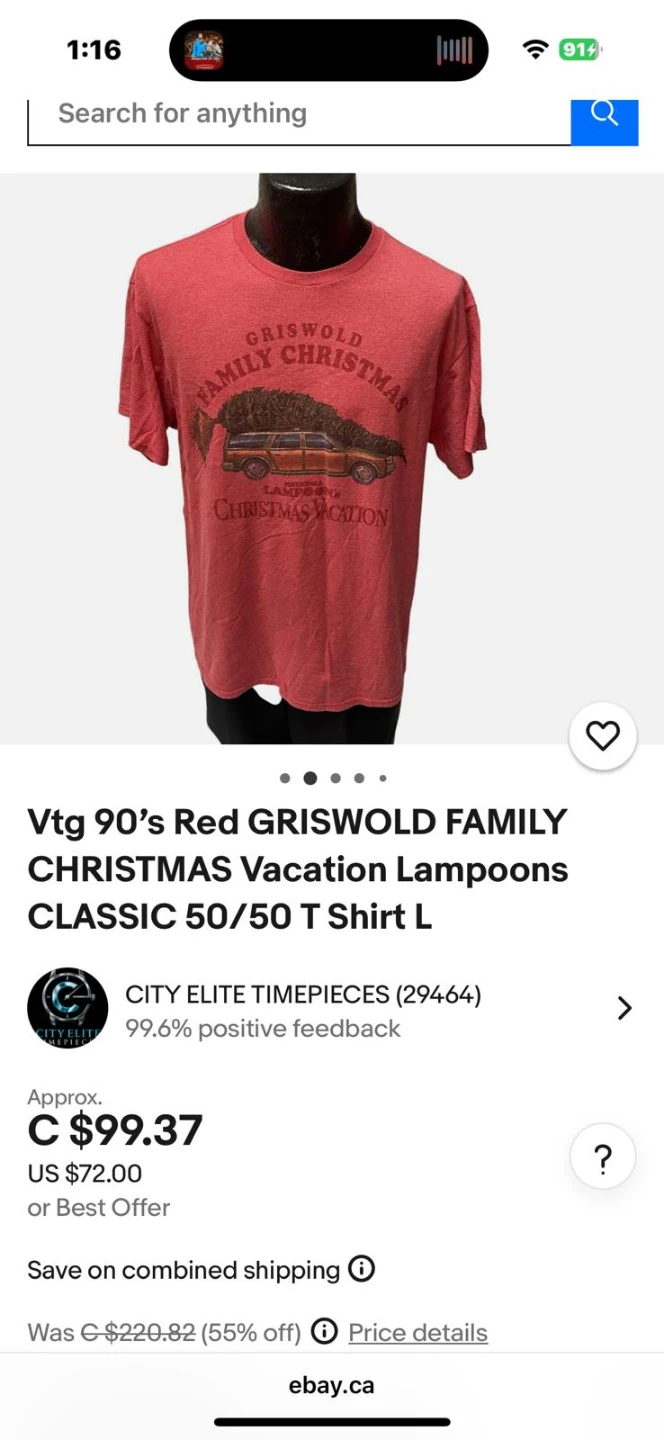 Griswold Family Christmas Vacation T-Shirt - Size L