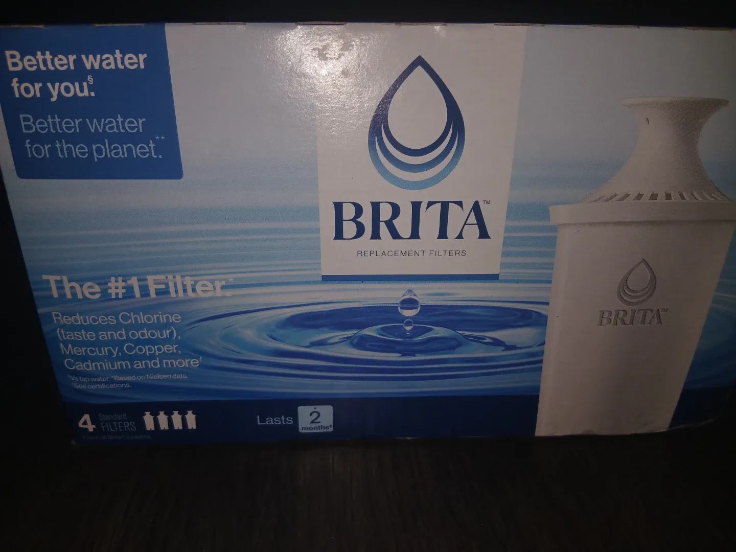 Brita Replacement Filters - 4 Standard Filters