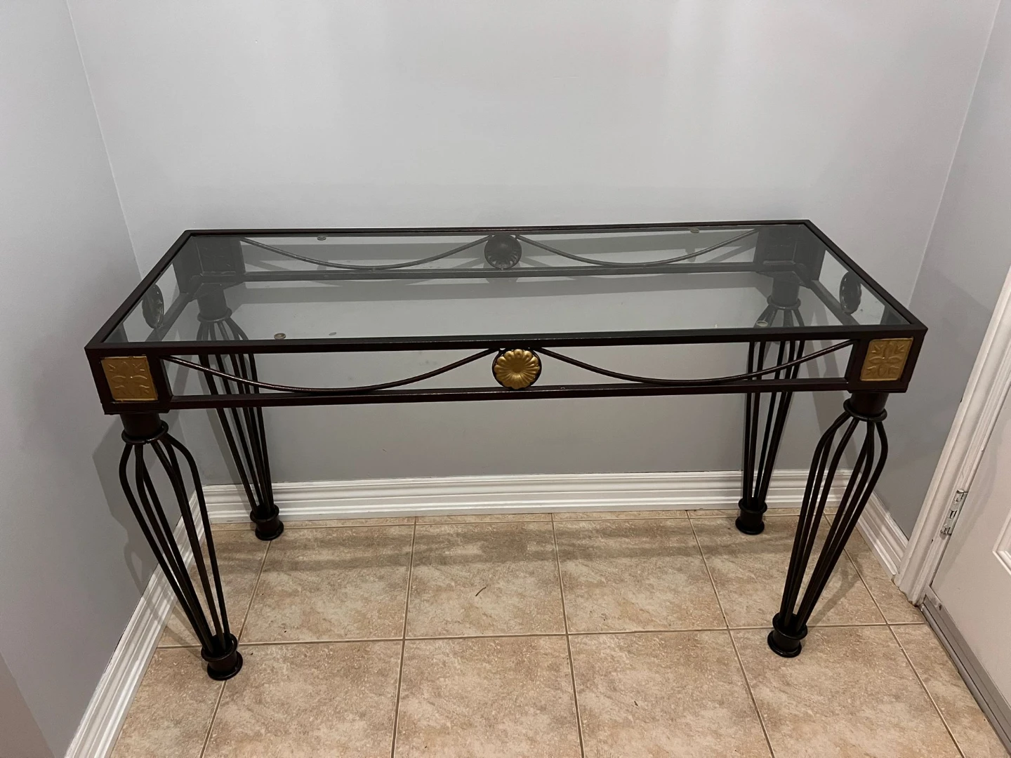 Glass Top entryway Table - photo 2