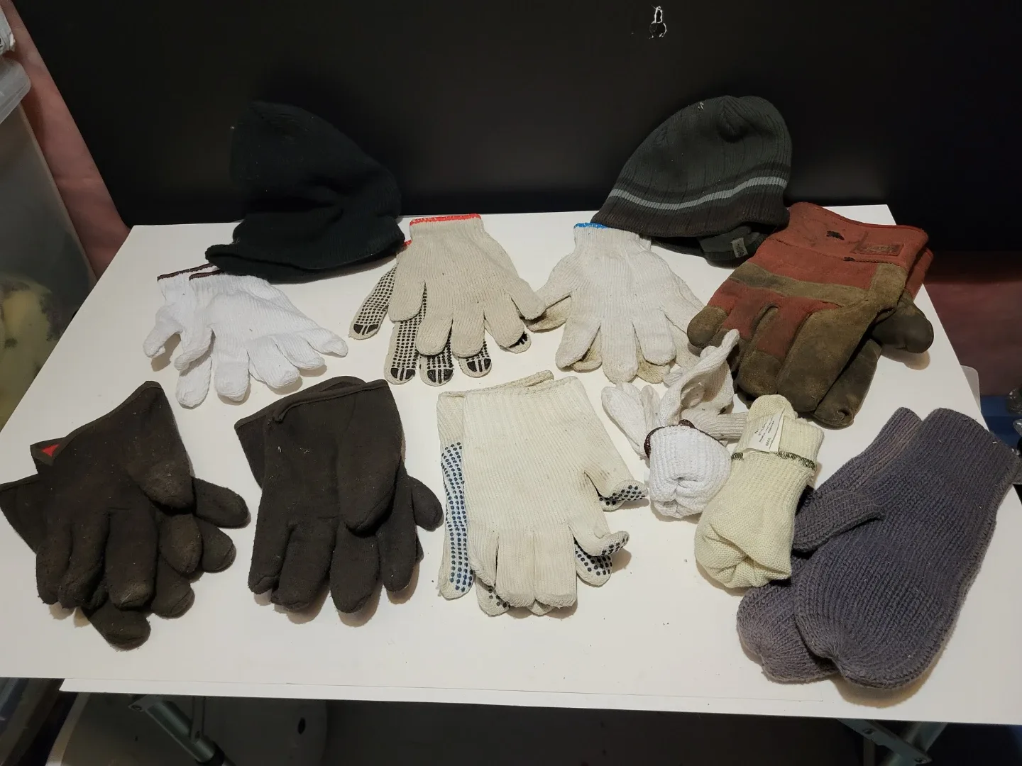 Mixed Lot of Work Gloves and Hats