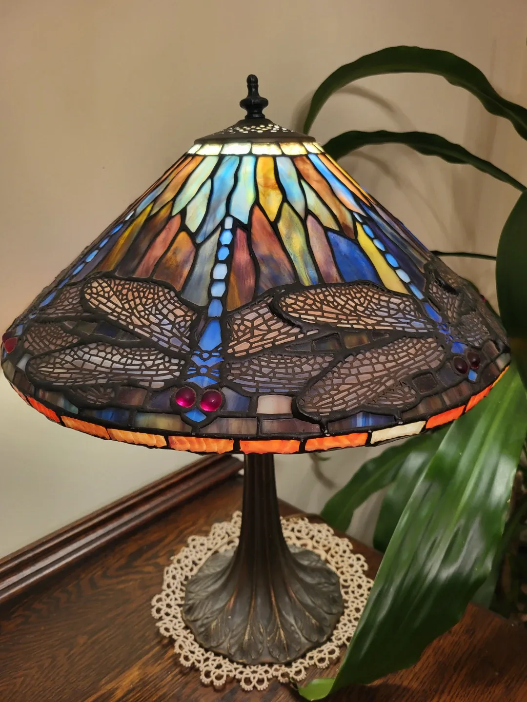 Tiffany Style Dragonfly Table Lamp