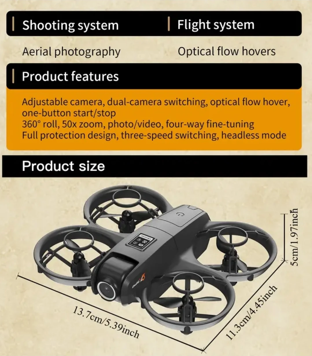 Black Mini Drone with Remote Control - photo 5