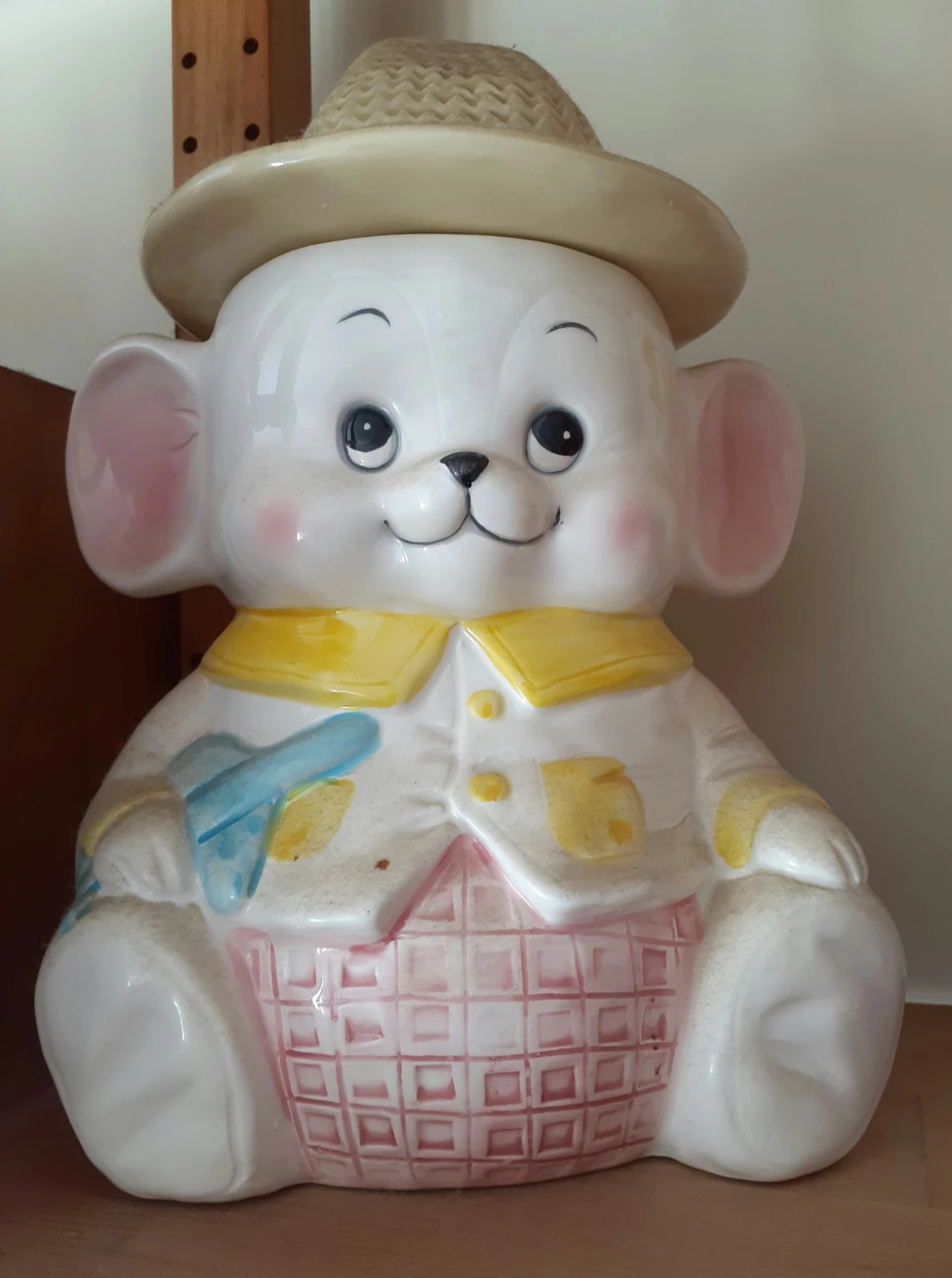 Vintage Mouse Cookie Jar with Hat