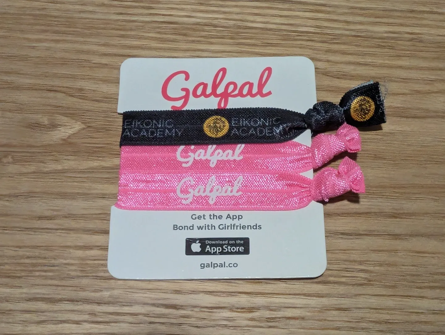 NEW: 3 Womens Hair Ties - Pink & Black #Cleanout