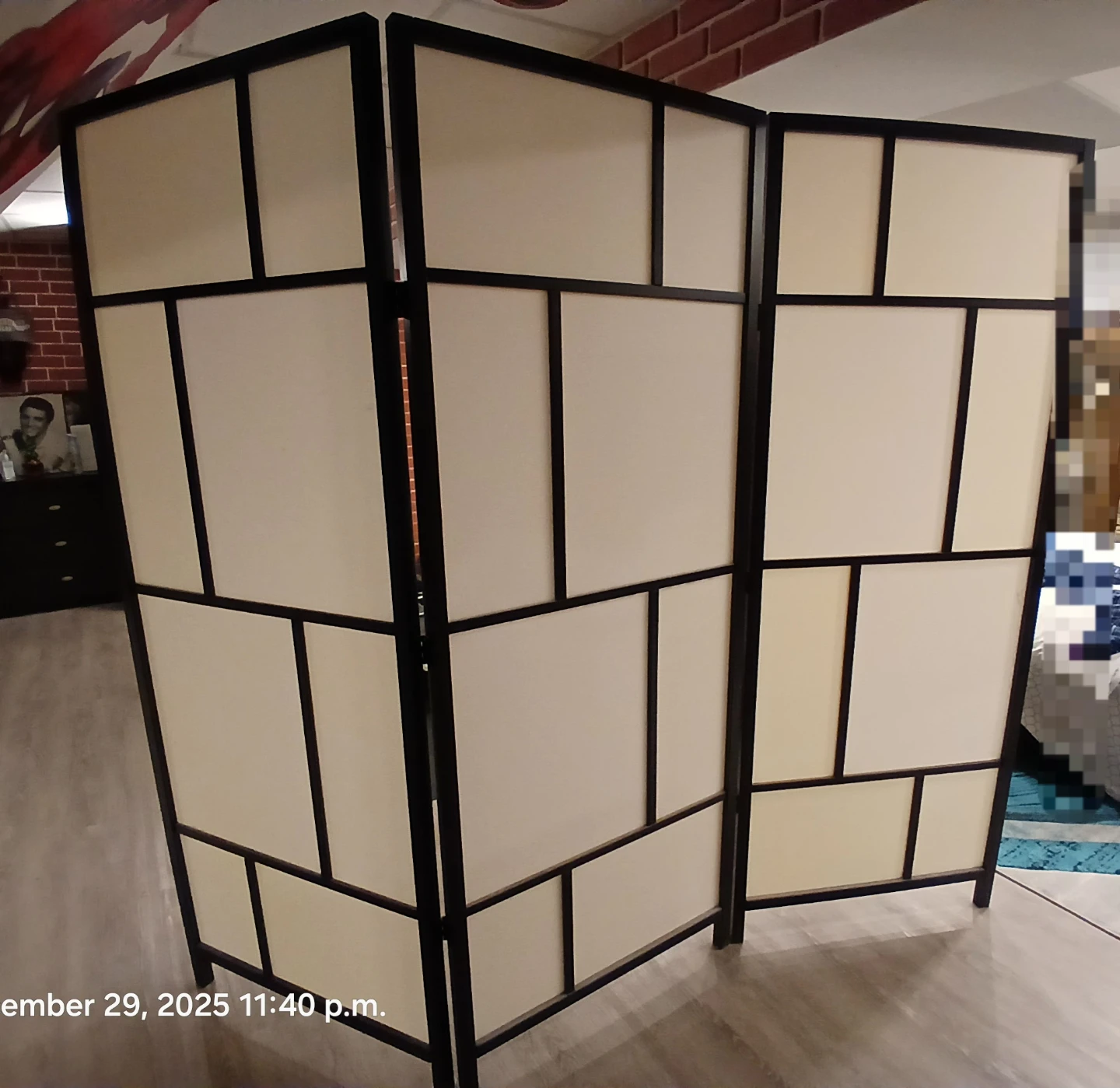 IKEA RISÖR - Room divider, white/black, - photo 3