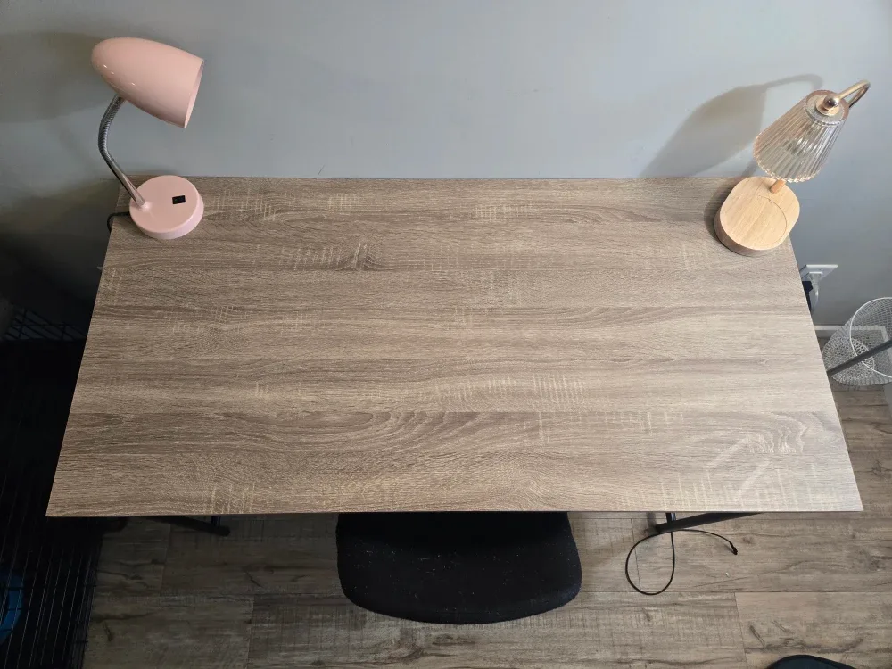 Wooden Desk with Metal Legs image indicator(2)
