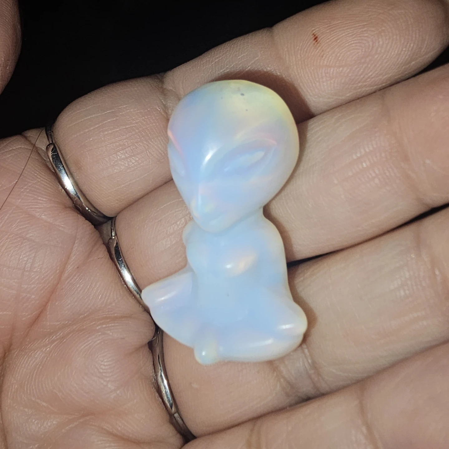 Opalite Alien Figurine