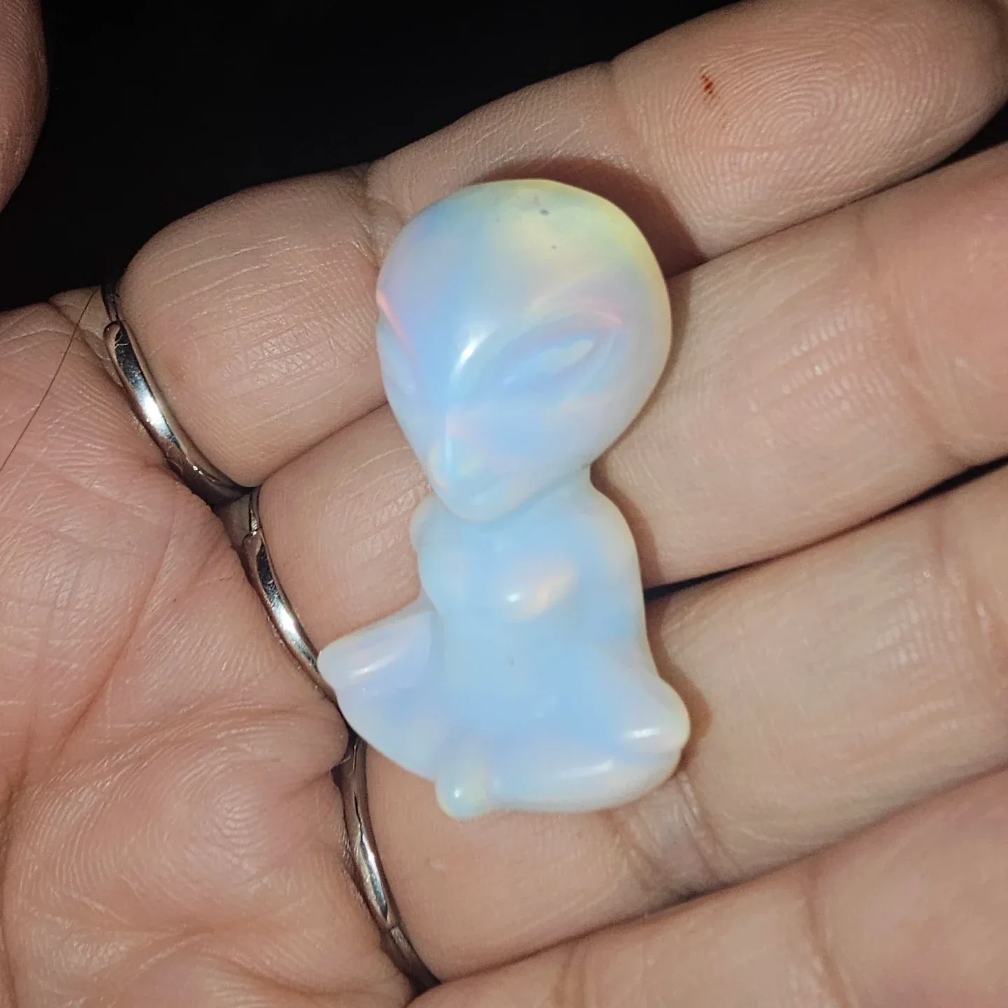 Opalite Alien Figurine