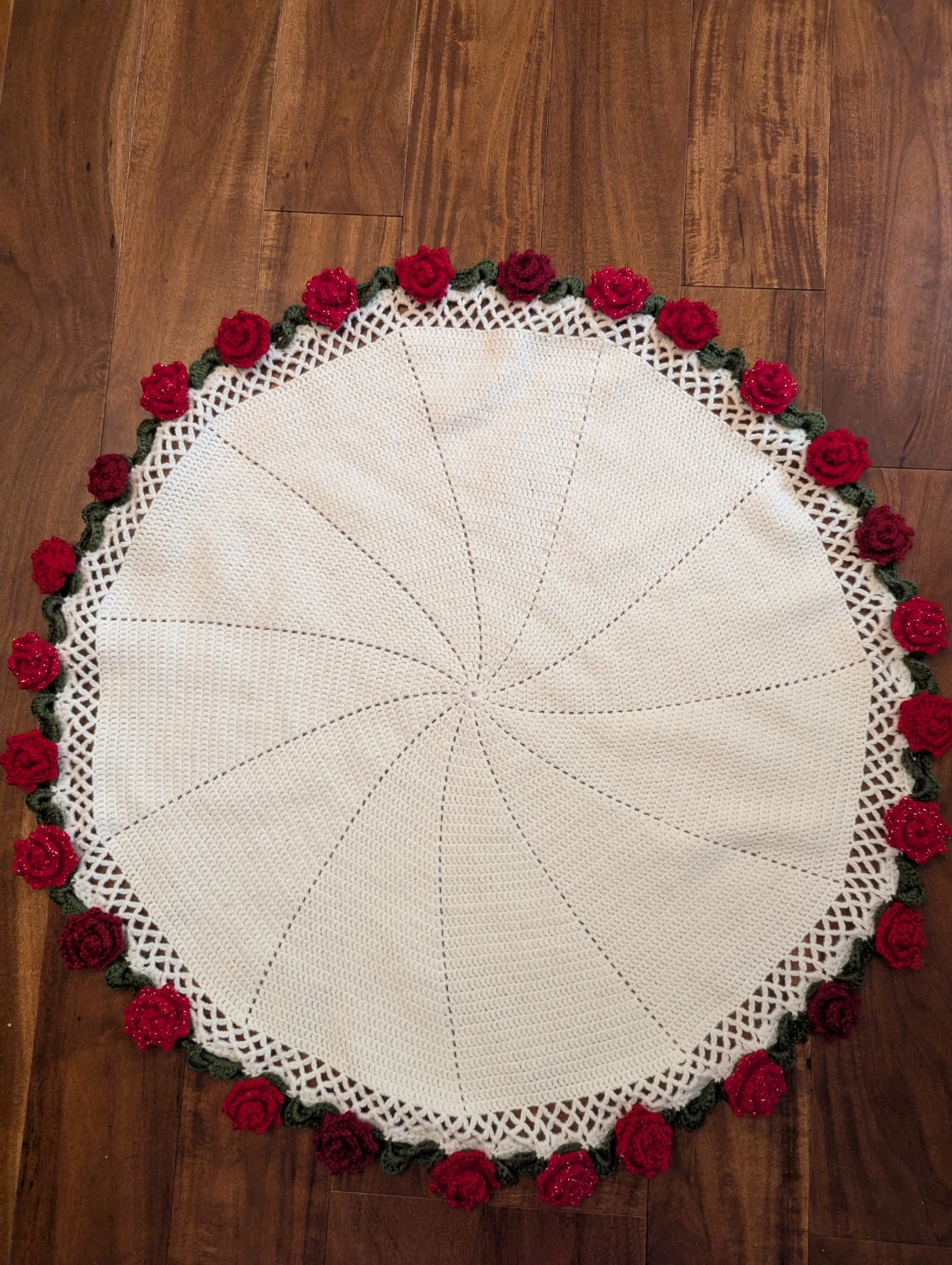 Hand made Rose flower bouquet crochet blanket  **Best Offer** - photo 2